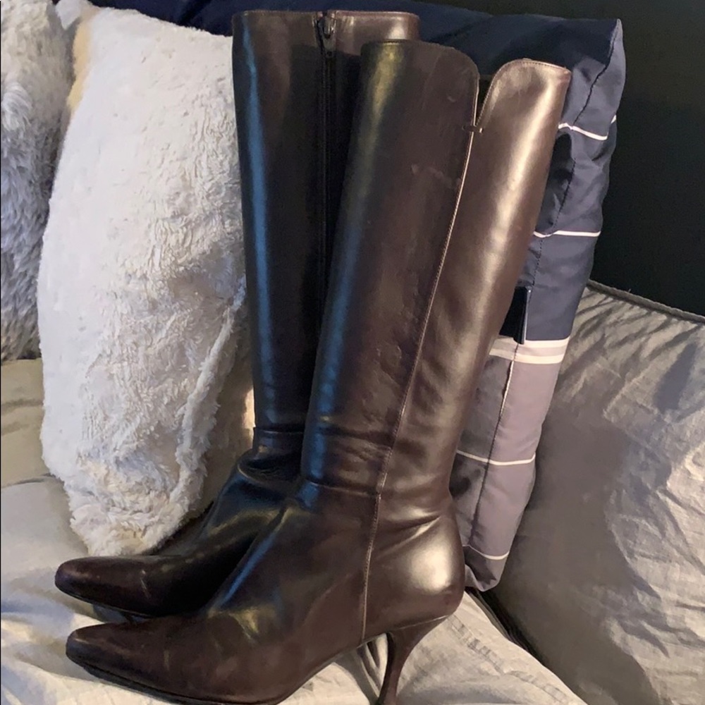Stuart Weitzman leather brown boots Sz 8 M